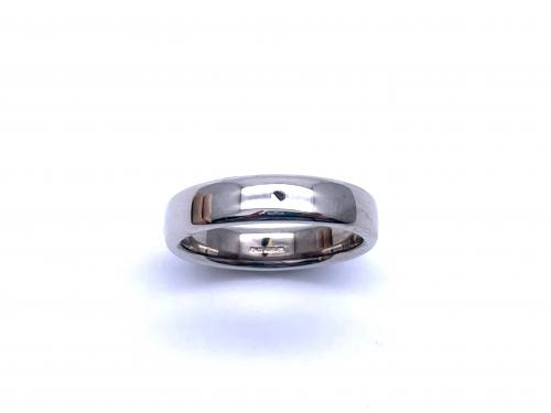 18ct White Gold Plain Wedding Ring