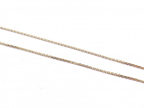 9ct Yellow Gold Trace Chain 18 Inch