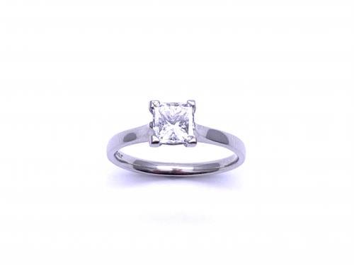 Platinum Princess Cut Diamond Ring 1.01ct