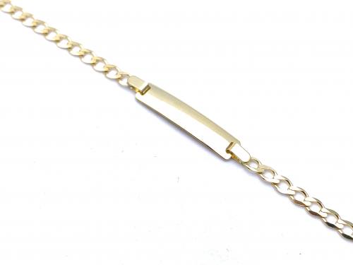 9ct Yellow Gold Childs Curb Identity Bracelet