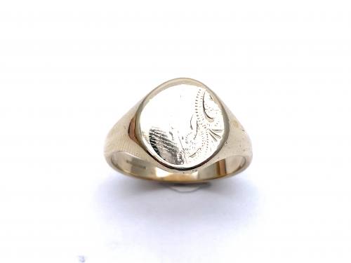 9ct Yellow Gold Oval Signet Ring