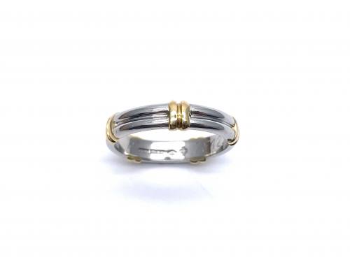 2 Colour Patterned Wedding Ring
