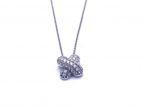 18ct Diamond Kiss Pendant & Chain