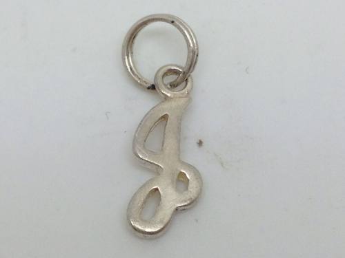 Silver Initial J Charm