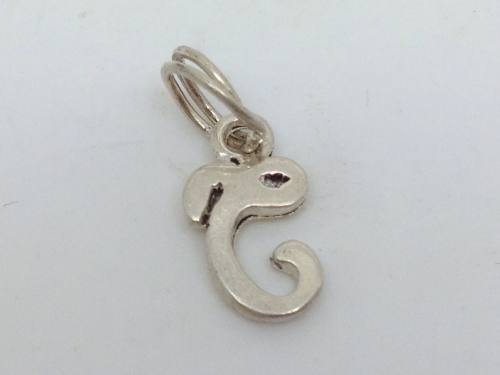 Silver Initial C Charm