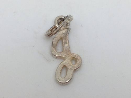 Silver Initial I Charm
