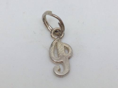 Silver Initial I Charm