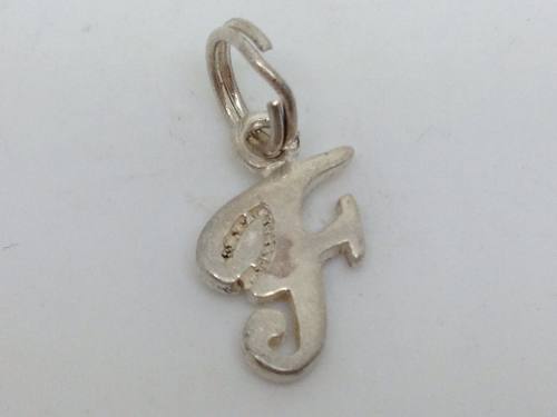 Silver Initial F Charm