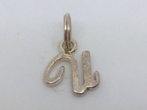 Silver Initial U Charm