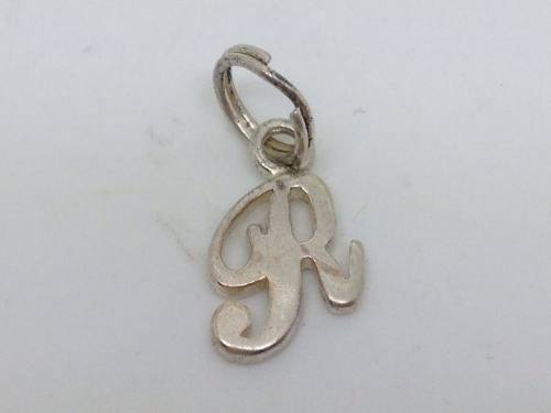 Silver Initial R Charm