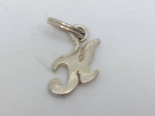 Silver Initial K Charm