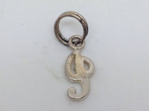 Silver Initial I Charm