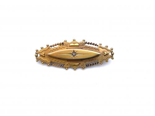 An Old 9ct Yellow Gold Brooch Birmingham 1906