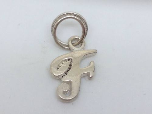 Silver Initial F Charm