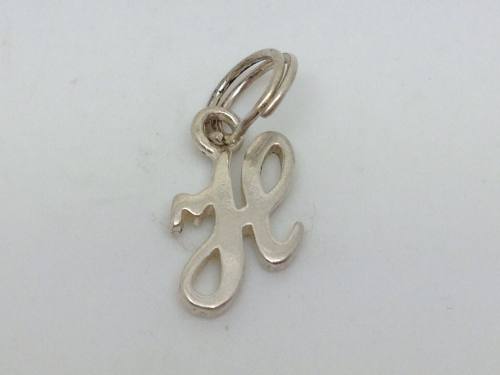 Silver Inital H Charm