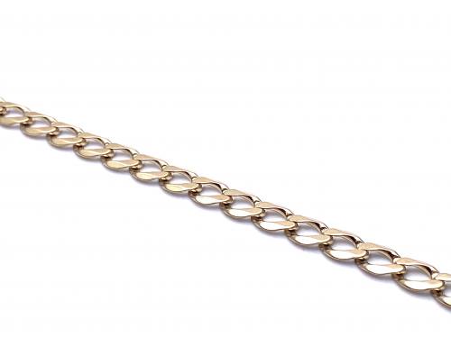 9ct Yellow Gold Curb Bracelet 10 Inch