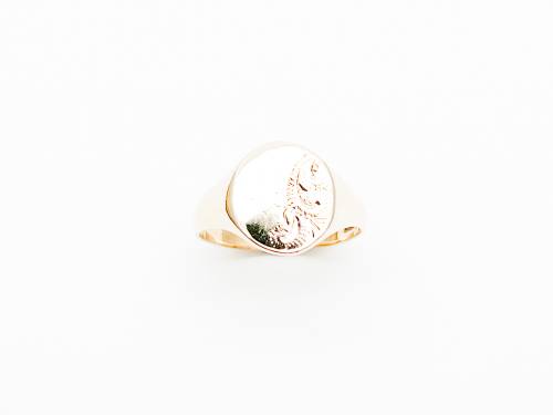 9ct Yellow Gold Oval Signet Ring