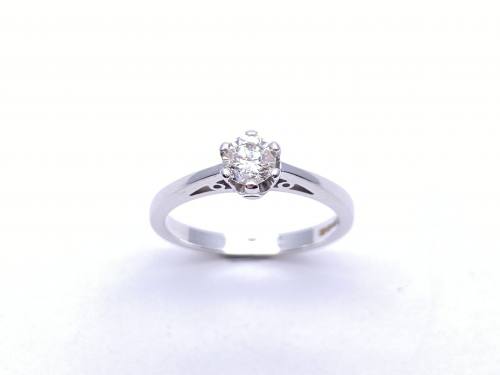 9ct Diamond Solitaire Ring 0.33ct