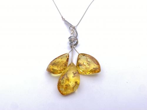 Amber Swirl Necklet 16 or 18 inches