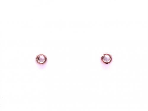 9ct Rose Gold Polo Shaped Stud Earrings