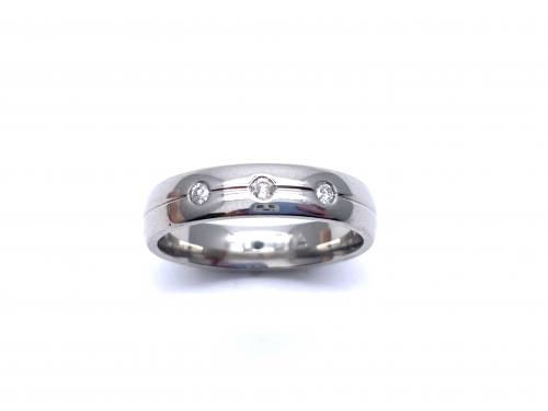 Palladium Diamond Wedding Ring