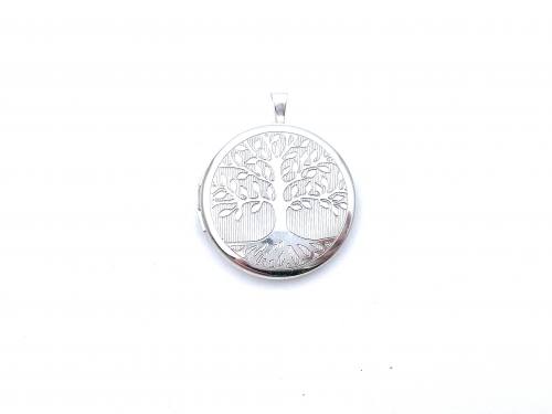 Silver Round Tree Of Life Locket