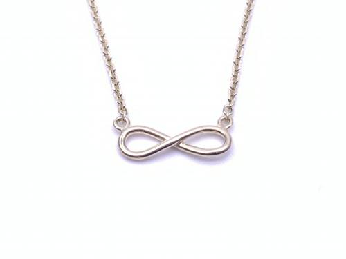 9ct Yellow Gold Infinity Symbol Necklet