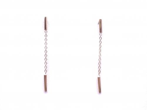 9ct Yellow Gold Bar Drop Earrings