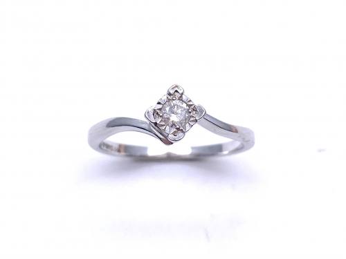 9ct Diamond Solitaire Ring 0.10ct