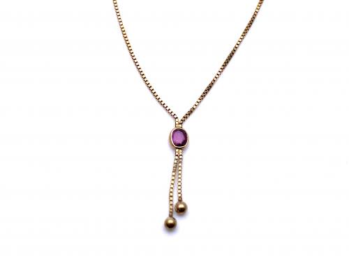 9ct Yellow Gold Ruby Necklet