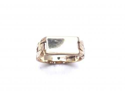 9ct Yellow Gold Long Signet Ring