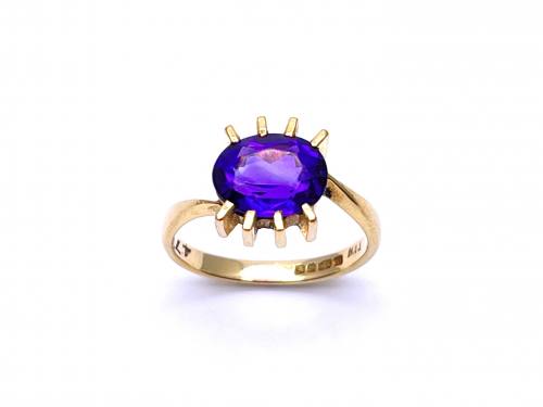 18ct Amethyst Solitaire Ring