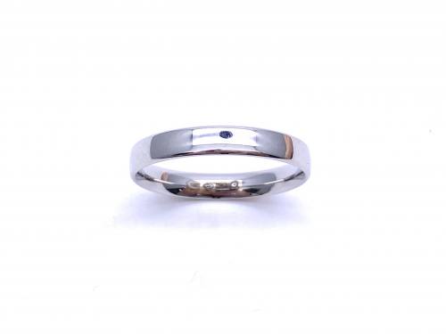 Platinum Slight Court Wedding Ring 3mm