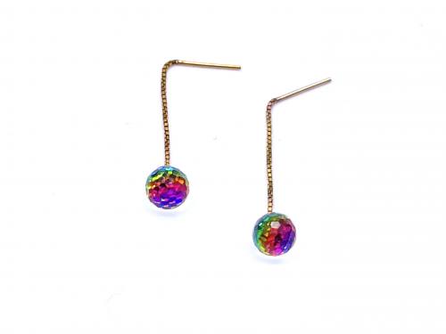 9ct CZ Pull Through Earrings