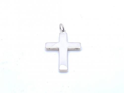 Silver Plain Flat Cross Pendant