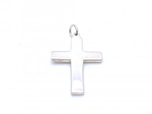 Silver Plain Flat Cross Pendant