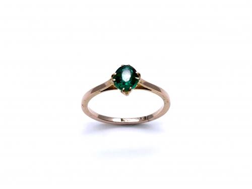 Green Garnet & Glass Doublet Ring