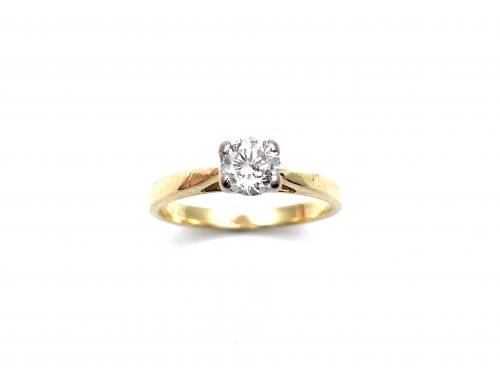 18ct Yellow Gold Diamond Solitaire Ring