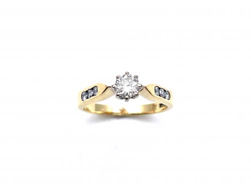 18ct Yellow Gold Diamond Solitaire Ring