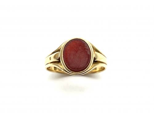 18ct Yellow Gold Carnelian Signet Ring