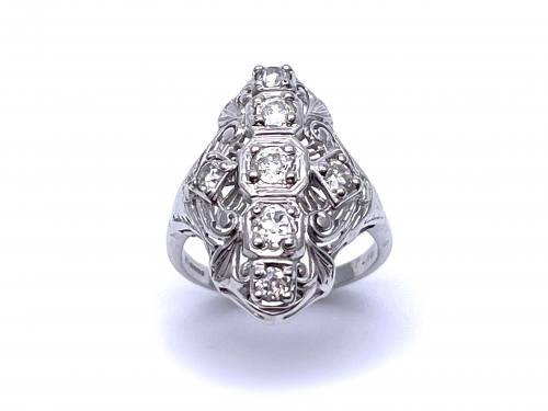 18ct White Gold Diamond Dress Ring