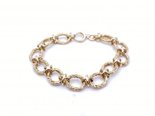 9ct Fancy Engraved Link Bracelet