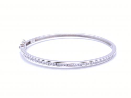 18ct Diamond Bangle Est 0.65ct