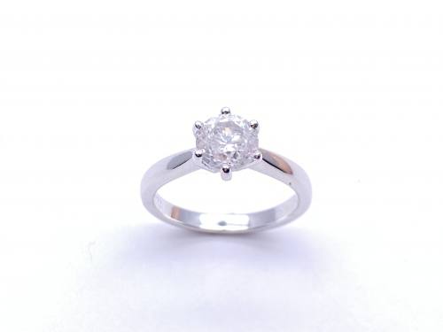18ct Diamond Solitaire Ring Est 1.37ct
