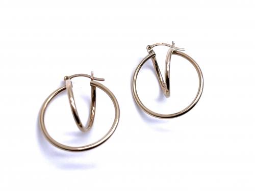 9ct Yellow Gold Double Hoop Earrings