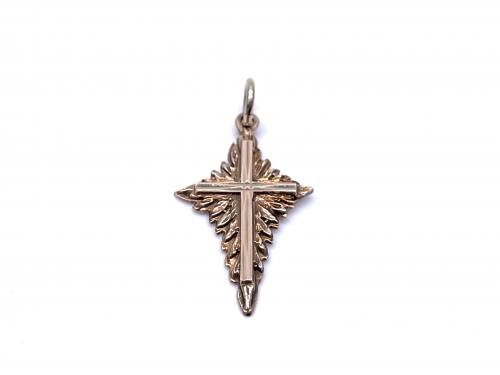 9ct Yellow Gold Fancy Cross Pendant