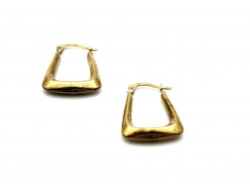 9ct Yellow Gold Plain Handbag Hoops