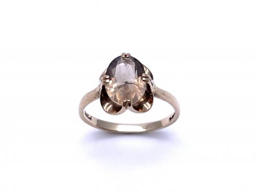 9ct Smokey Quartz Solitaire Ring