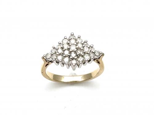 9ct Diamond Cluster Ring Est 1.00ct