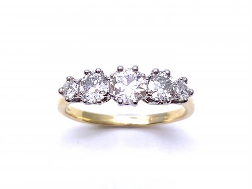 18ct Diamond 5 Stone Ring Est 1.70ct